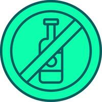 No Alcohol Icon Design Symbol vector