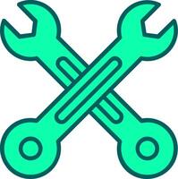 Cross Wrench Icon Design Symbol vector
