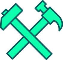 Crossed Hammers Icon Design Symbol vector