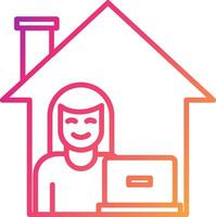 Work From Home Icon Design Symbol vector