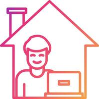 Work From Home Icon Design Symbol vector