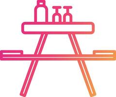 Picnic Table Icon Design Symbol vector