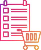 Shopping List Icon Design Symbol vector