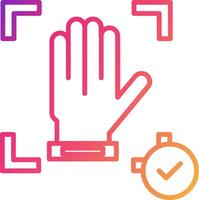 Hand Recognition Icon Design Symbol vector