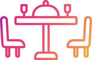 Dining Table Icon Design Symbol vector