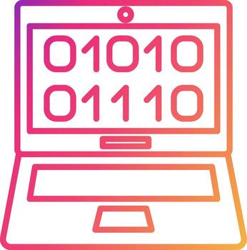 binario código icono diseño símbolo vector