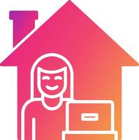 Work From Home Icon Design Symbol vector