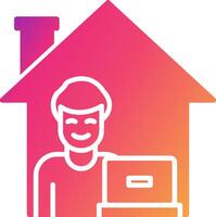 Work From Home Icon Design Symbol vector
