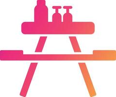 Picnic Table Icon Design Symbol vector