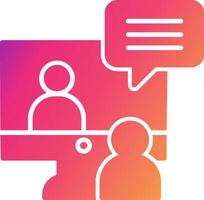 Online Interview Icon Design Symbol vector