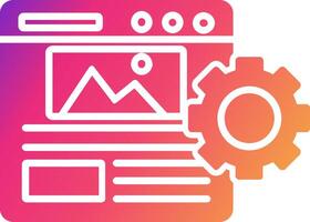 Content Management System Icon Design Symbol vector