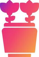 Flower Pot Icon Design Symbol vector