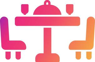 Dining Table Icon Design Symbol vector