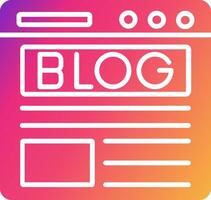 Blog Icon Design Symbol vector