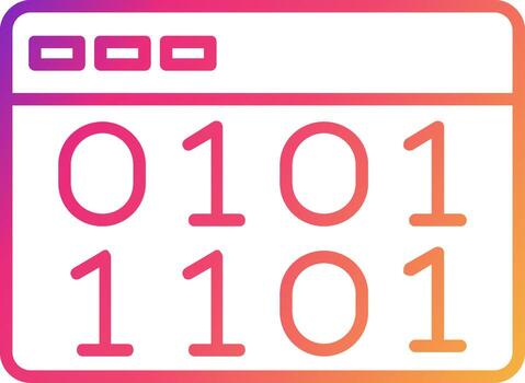 binario código icono diseño símbolo vector