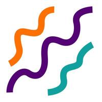Fun Colorful Line Doodle Shapes vector