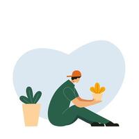 Portrait of Asian life with flat design illustrations vector