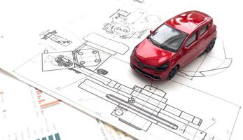 Car Models and Equipment Models. Car Repair and Construction . using as background Repair concept with copy space and white space for your text or design. photo
