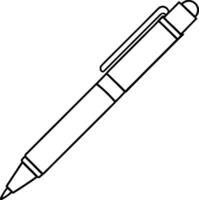 Stylus outline coloring book page line art drawing vector