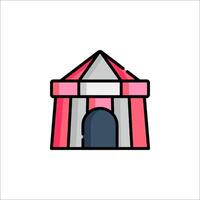 A circus tent icon on a white background vector