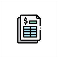 A document with a dollar sign on it vector
