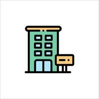 A building with a sign on it vector