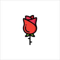 A red rose with a smiley face on it vector