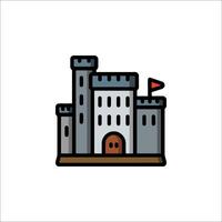 A castle icon on a white background vector