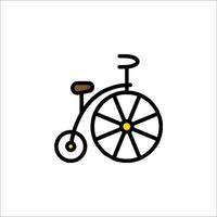 A bicycle icon in a simple line style vector