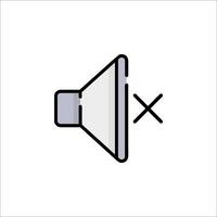 A speaker icon with a cross on it vector