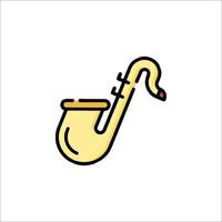 A saxophone icon on a white background vector