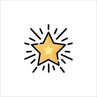 A star icon with rays coming out of it vector
