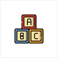 Abc blocks with letters on them vector