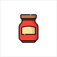 A jar of jam icon on a white background vector