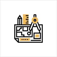 Architecture design icon illustration vector