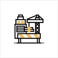 Construction crane icon illustration vector