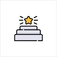 A star on top of a cake icon vector
