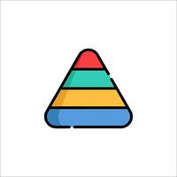 A colorful pyramid icon on a white background vector