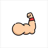A cartoon arm with a red band on it vector