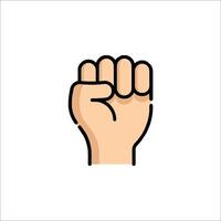 A fist icon with a fist in the middle vector
