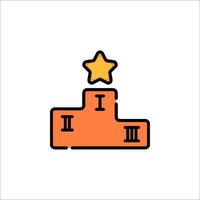 A star on top of a building with a number on it vector