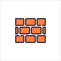 A brick wall icon on a white background vector