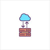 Cloud computing icon illustration vector