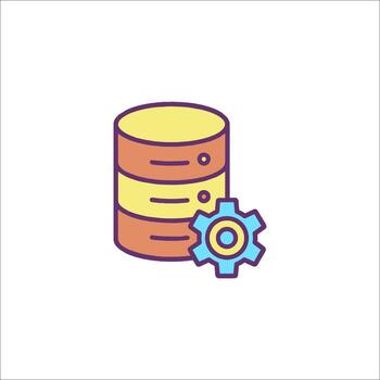 base de datos servidor icono ilustración vector