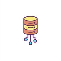 A database icon with a computer and a computer tower vector