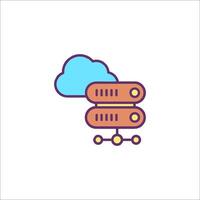 A cloud and a server icon vector