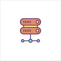 A server icon with two stacks of data vector
