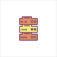 A stack of servers icon on a white background vector