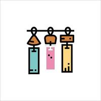 A colorful line drawing of a clock and a clock vector