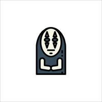 No face icon with a white background vector